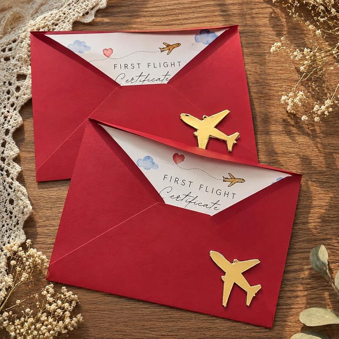 First flight certificate styled as baby gift keepsake